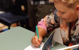 Spotkanie autorskie z Katarzyną Wyszomierską w Bibliotece Głownej - Oddziale dla Młodzieży i Dorosłych 1