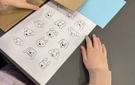 Warsztaty czytelniczo-plastyczne "Piesek w zimowej czapce" 12