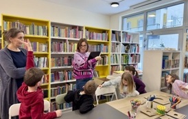 Warsztaty czytelniczo-plastyczne "Piesek w zimowej czapce" 2