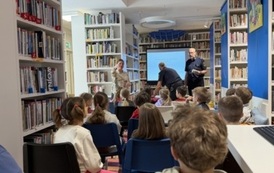 Warsztaty ze Strażą Miejską w Bibliotece Gł&oacute;wnej 1