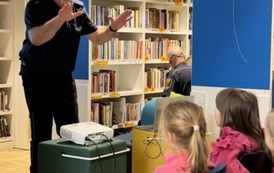 Warsztaty ze Strażą Miejską w Bibliotece Gł&oacute;wnej 6