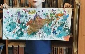 "Kolory przedwiośnia - palcem malowane" w Filii nr 1 4