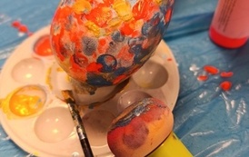 Wielkanocne spotkanie w oddziale dla dzieci Biblioteki Gł&oacute;wnej 4