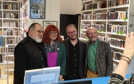 Spotkanie z Arturem Barcisiem w Bibliotece Gł&oacute;wnej. 1