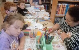 "W Stumilowym Lesie  z Kubusiem Puchatkiem"  - warsztaty czytelniczo-artystyczne w Filii nr 1 4