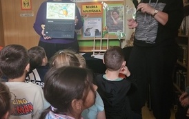 Spotkanie autorskie z Marią Mazińską w Szkole Podstawowej nr 4 2