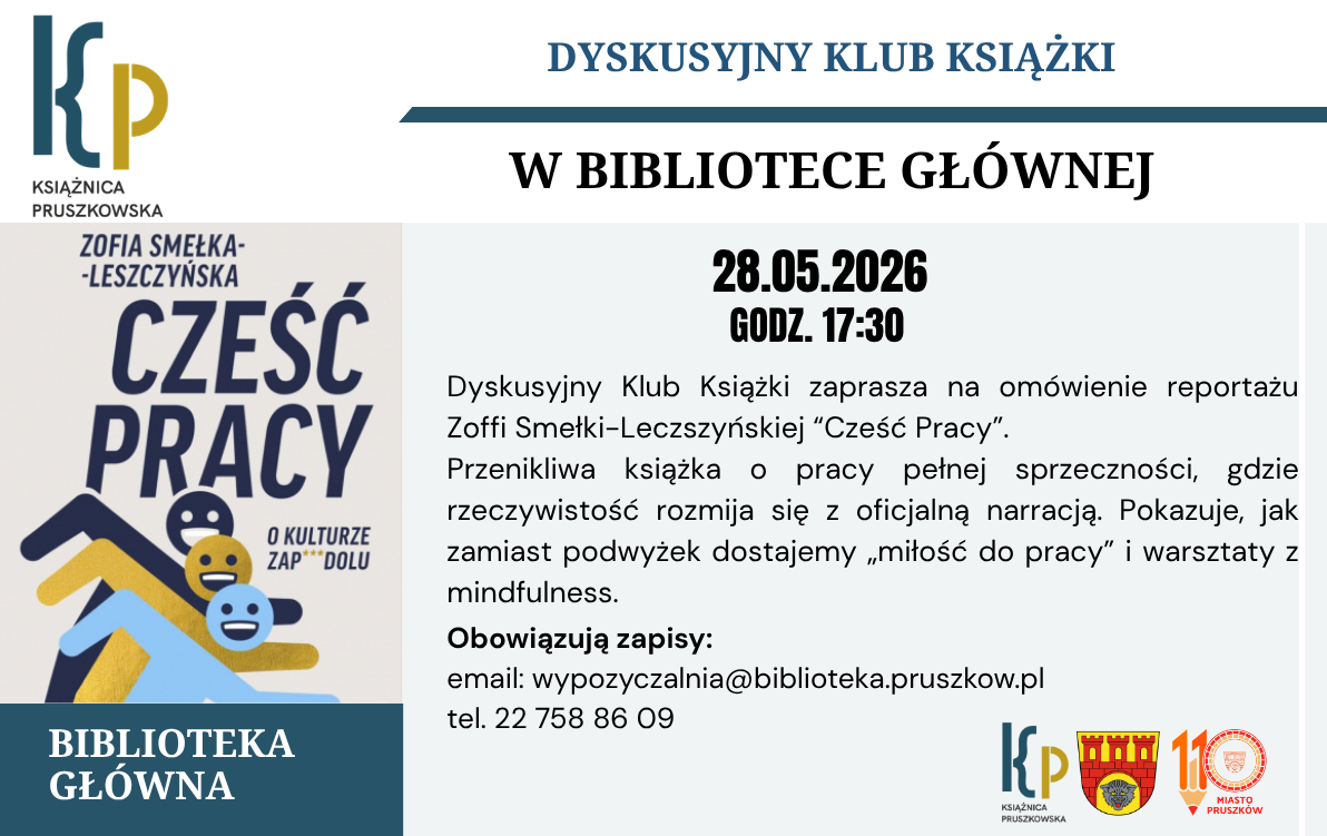 Plakat Dyskusyjnego Klubu Ksiażki