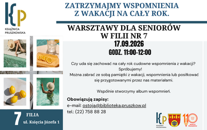 Plakat na warsztaty dla seniorów