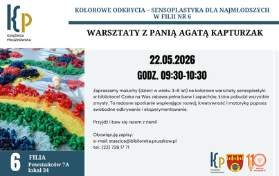 Kolorowe Odkrycia – Sensoplastyka dla Najmłodszych w Filii nr 6