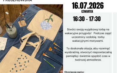 Wakacyjne malowanie toreb inspirowane sztuką w Filii 4