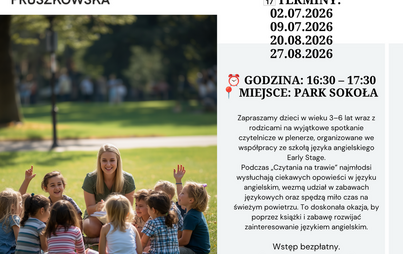 Czytanie na trawie po angielsku z Filią 4 i Early Stage