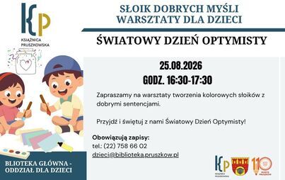 Słoik dobrych myśli - warsztaty w Oddziale Dziecięcym Biblioteki Głównej