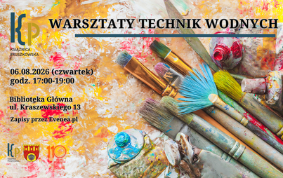 Warsztaty technik wodnych z Ewą Gronostajską w Książnicy Pruszkowskiej! - część III