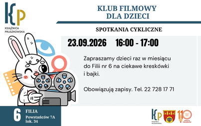 Klub filmowy dla dzieci w Filii nr 6