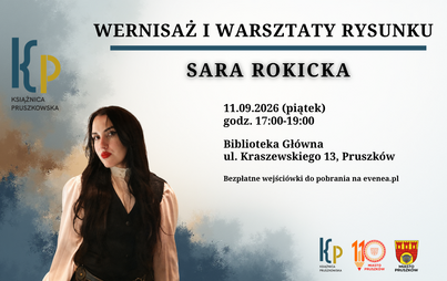 Wernisaż i warsztaty rysunku z Sarą Rokicką w Oddziale dla dorosłych (Biblioteka Główna)