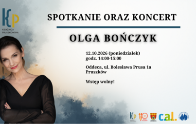 Zdjęcie do Spotkanie i koncert  - Olga Bończyk - Książnica Pruszkowska!