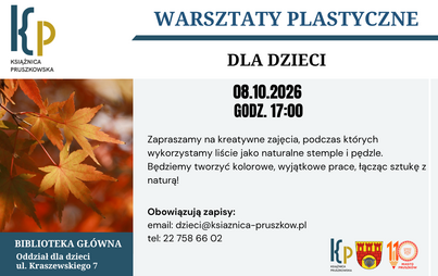 Warsztaty plastycznie dla dzieci w Oddziale dziecięcym Biblioteki Głównej