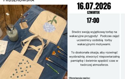 Wakacyjne malowanie toreb inspirowane sztuką w Filii 4
