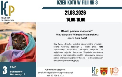 Warsztaty Malarskie z okazji Dnia Kota w Filii nr 3 