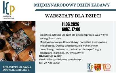 Międzynarodowy Dzień Zabawy w Oddziale dla Dzieci Biblioteki Głównej
