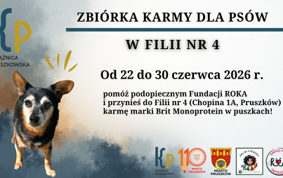 Zdjęcie do Zbi&oacute;rka karmy dla ps&oacute;w w Filii nr 4!