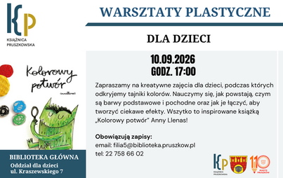 Plakat warsztatów dla dzieci